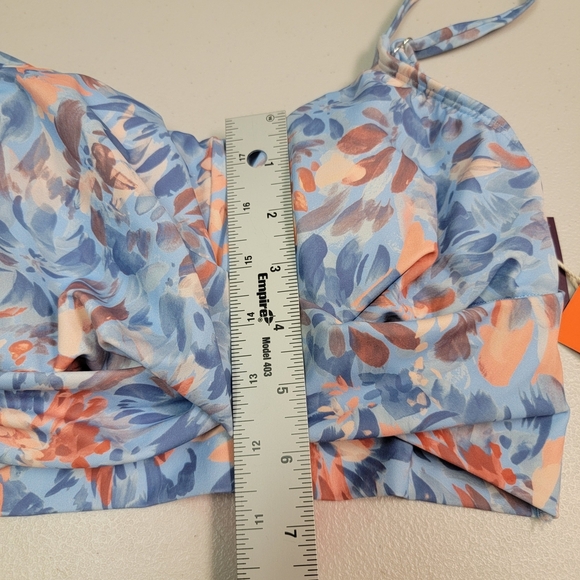 Freely Women's Wild Flower Wrap Front Swim Midkini Size S - Picture 5 of 5